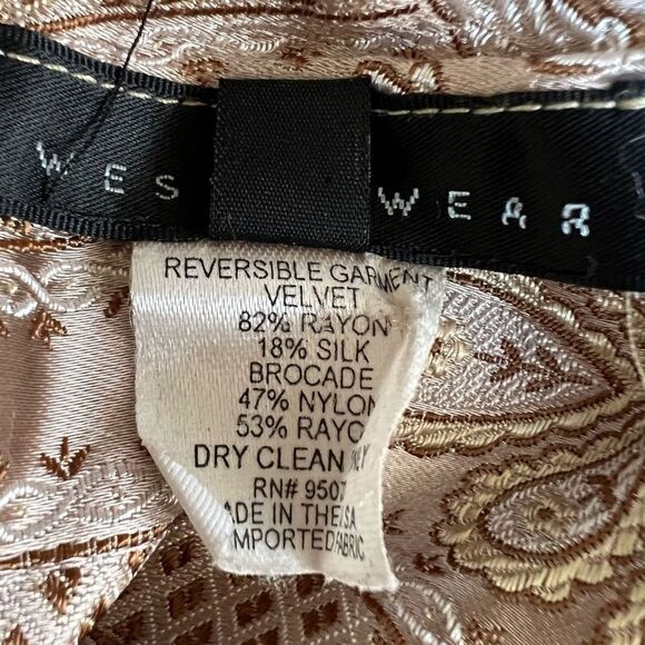 Westonwear brown silk blend reversible jacket size L - Picture 5 of 7